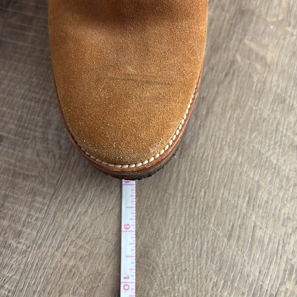 Used- YSL genuine shearling suede wedge boots - Picture 16 of 16